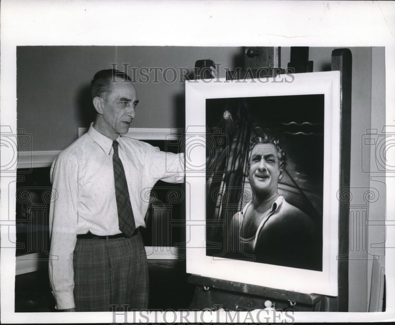 Load image into Gallery viewer, 1954 Press Photo Rudolf Urmersbach, 52, a Mount Pleasant Artist
