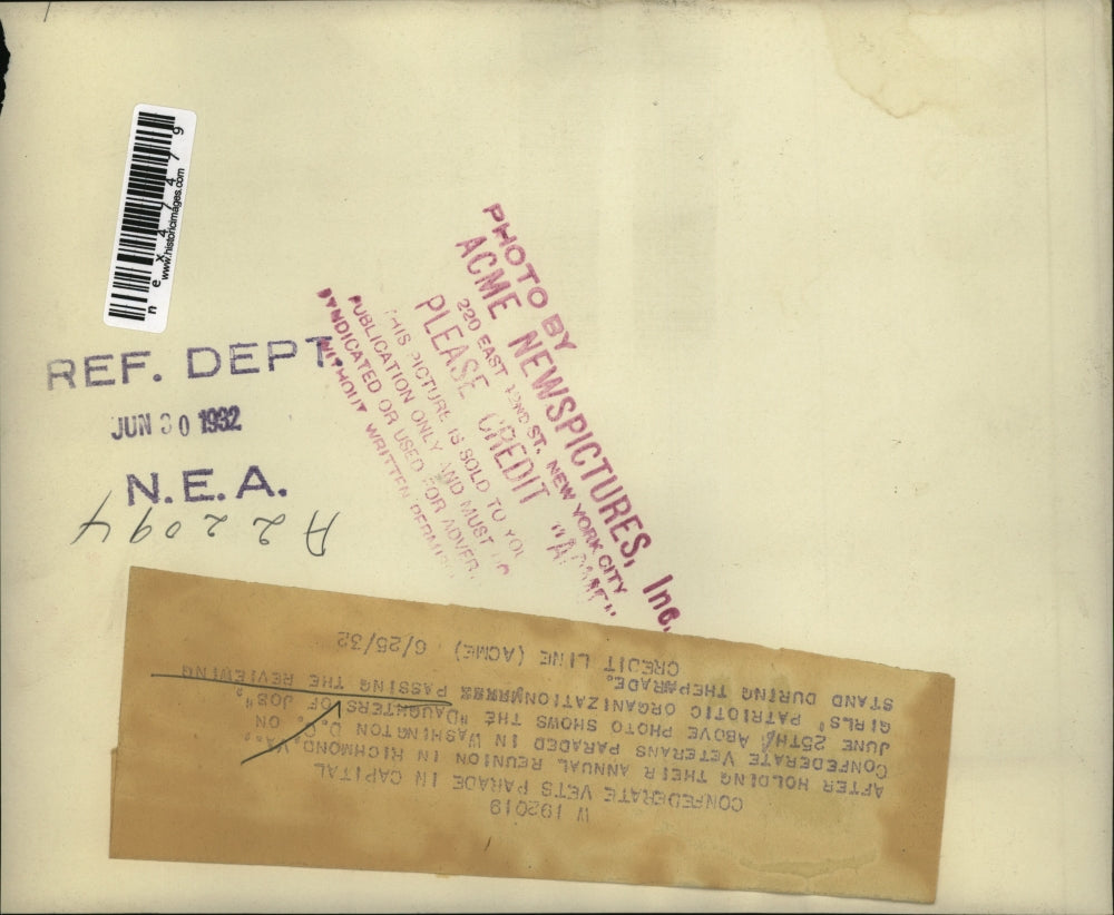 1932 Press Photo Daughter of Job Girls Patriotic Organization during parade