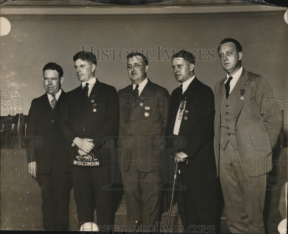 1923 Press Photo Vice Commanders of the American Legion at National Convention