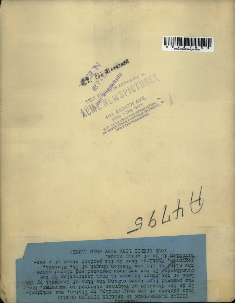 1928 Press Photo The Restored Mission Church of St Michael, Tokynton, Wembley