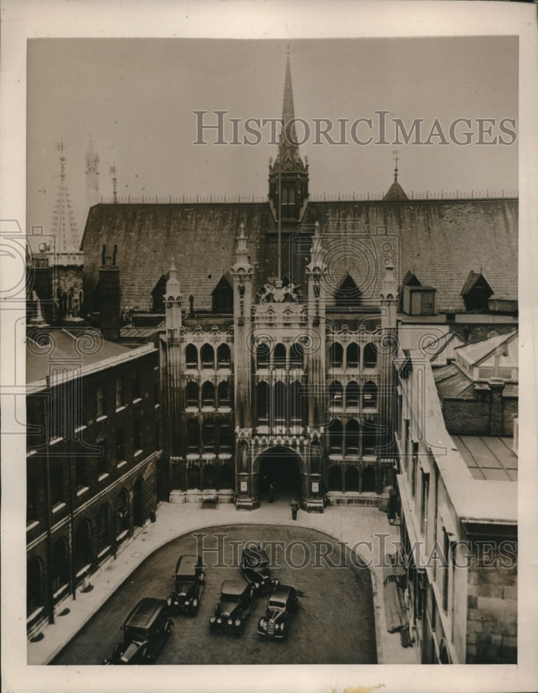 1940 Press Photo London's Guildhall Destroyed by German Bombs