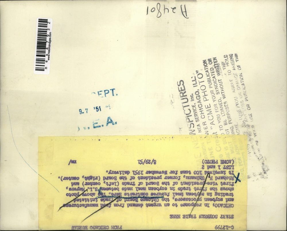 1951 Press Photo Food Manufacturers & Soybean Processors