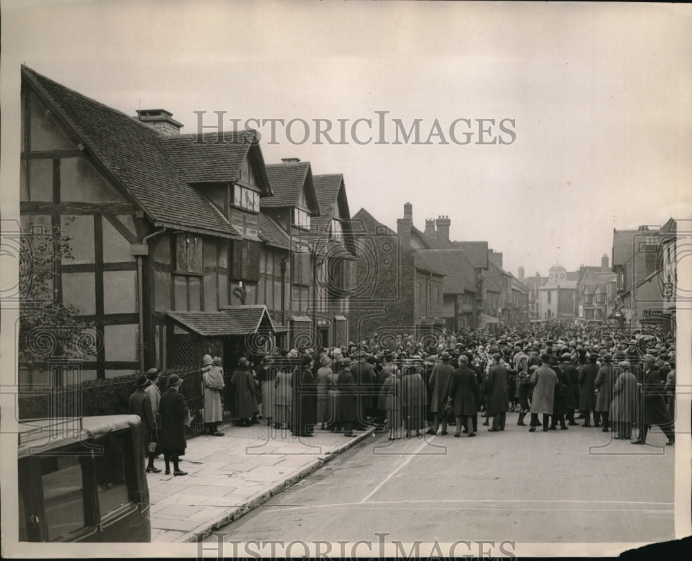 1926 Press Photo Shakespeare's Birthday Celebration at Stratford-on-Avon