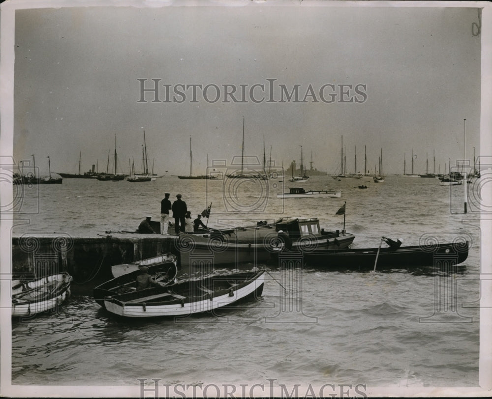 1928 Press Photo Cowes Isle of Wight annual regatta