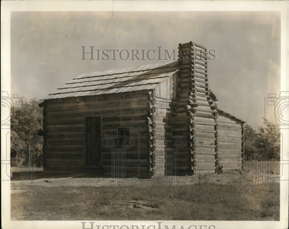 1933 Press Photo Home of Robert Johnson cabinet maker at Salem State Park