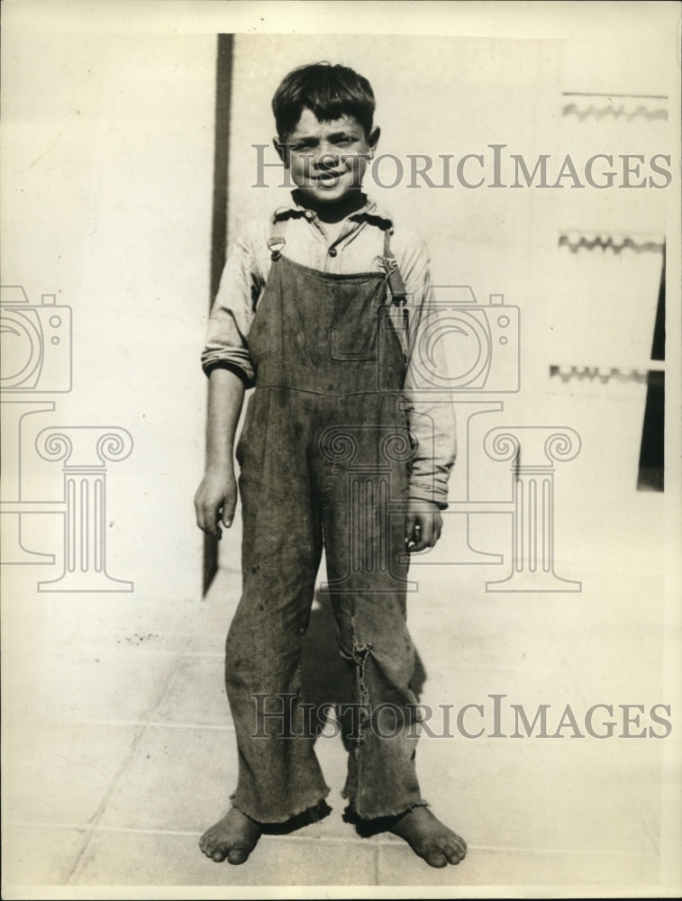 1930 Press Photo Ernest Umnhenor Santa Ana Cailfornia saved 5 children burning