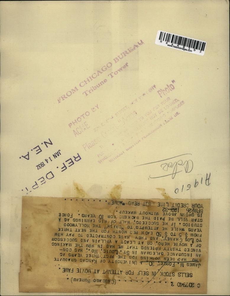 1932 Press Photo James M. Force, University of Kansas graduate