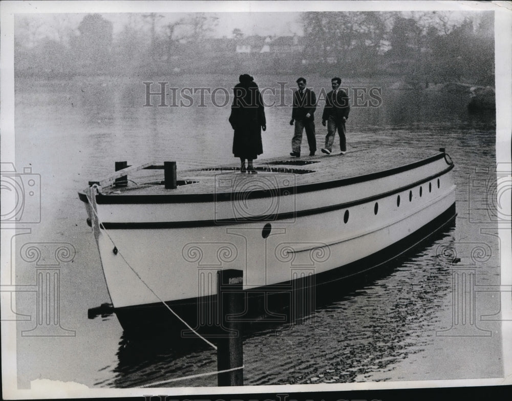 1934 Press Photo First boat of high-powered Thames taxi boat at Walton on Thames