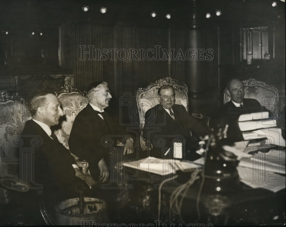 1939 Press Photo Arriving From a Paris, Chamberlain and Lord Halifax