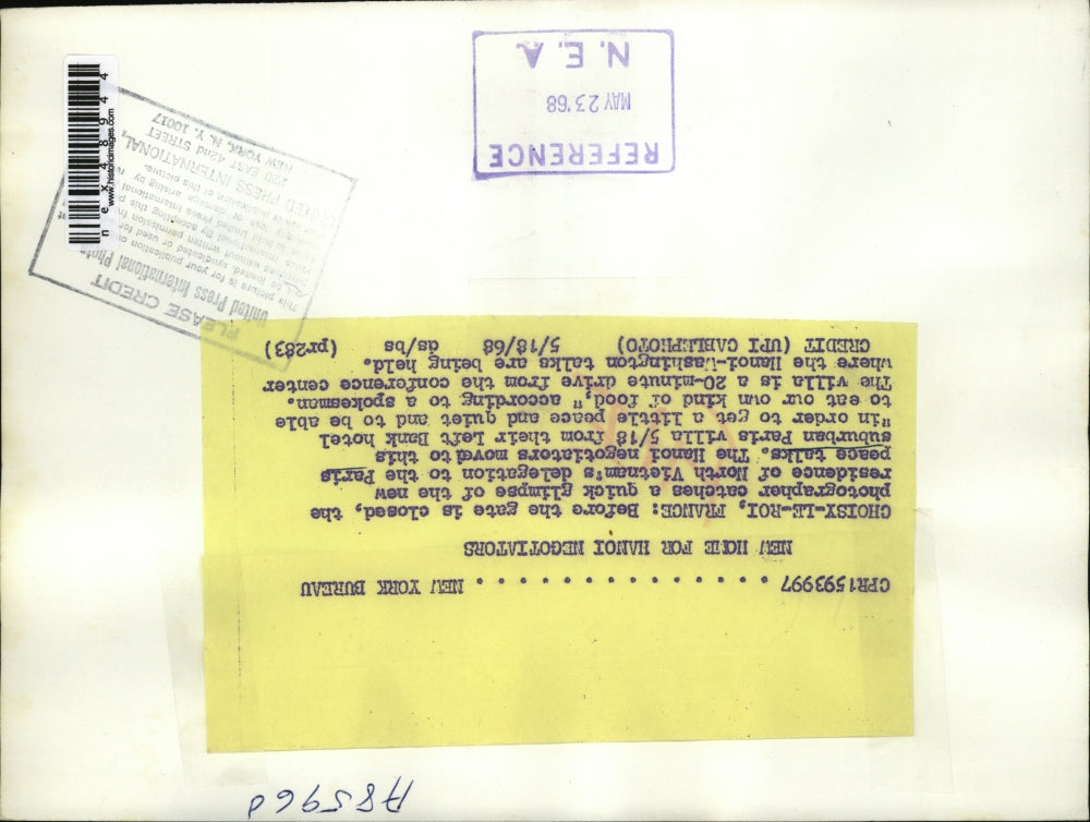 1968 Press Photo Vietnam Delegate to Paris peace talks Paris villa residence