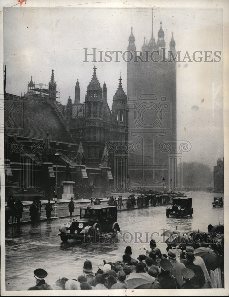 1936 Press Photo King Edward leaving Parliament in London England