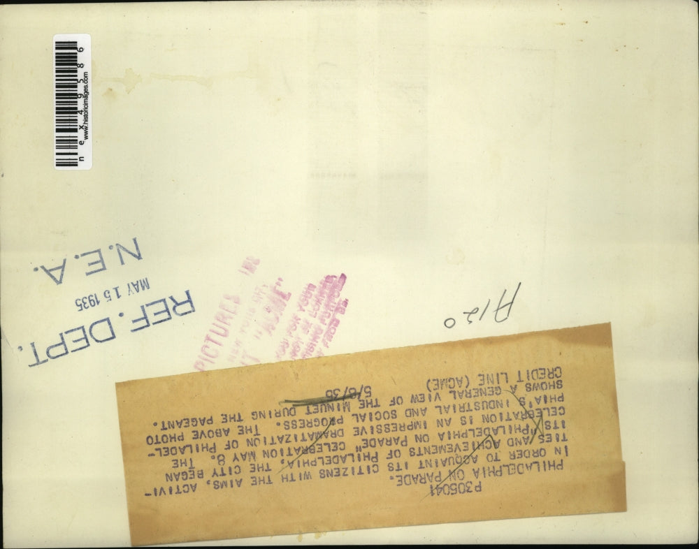 1935 Press Photo Philadelphia on Parade Pageant Minuet in Victorian Costumes