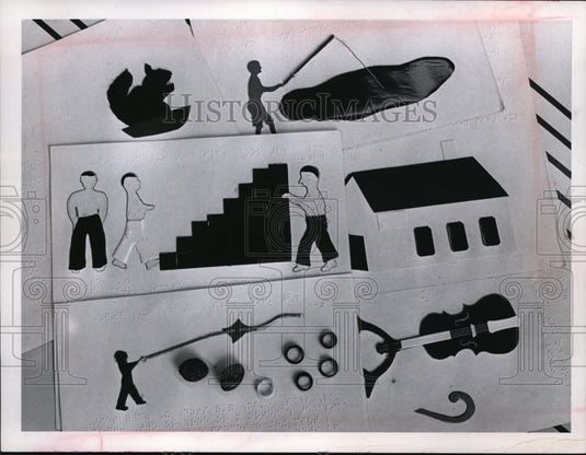 1965 Press Photo Pages from Braile's music book by Marie Martin