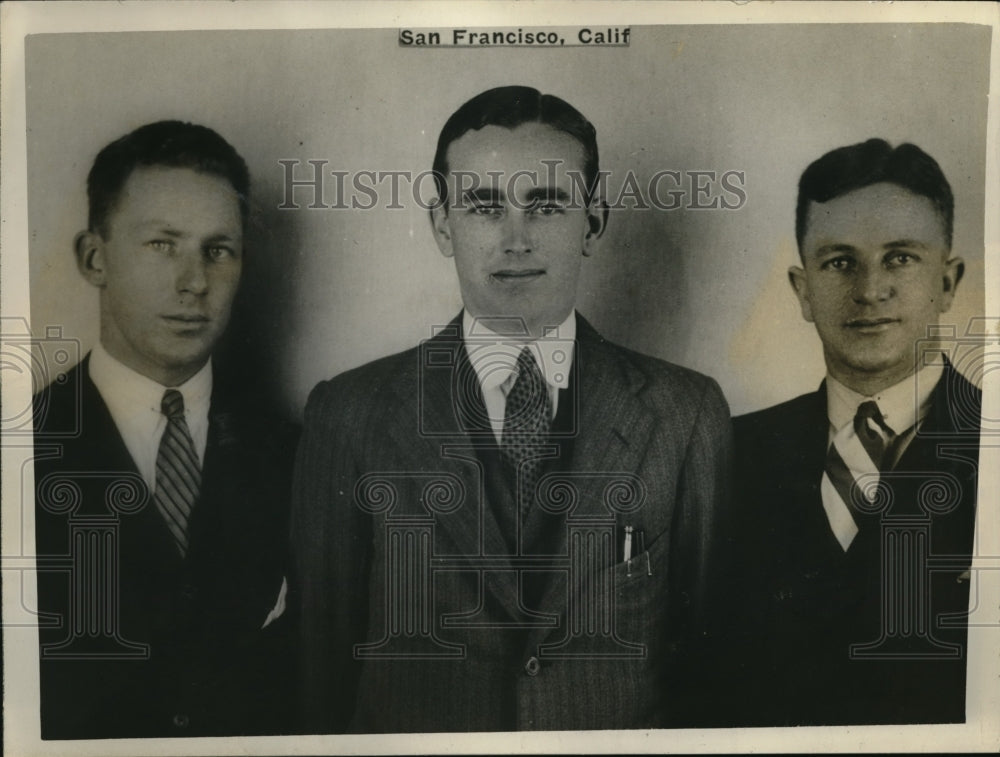 1926 Press Photo Noel McIntosh, John Goodsall and Sydney Heathwood, debaters