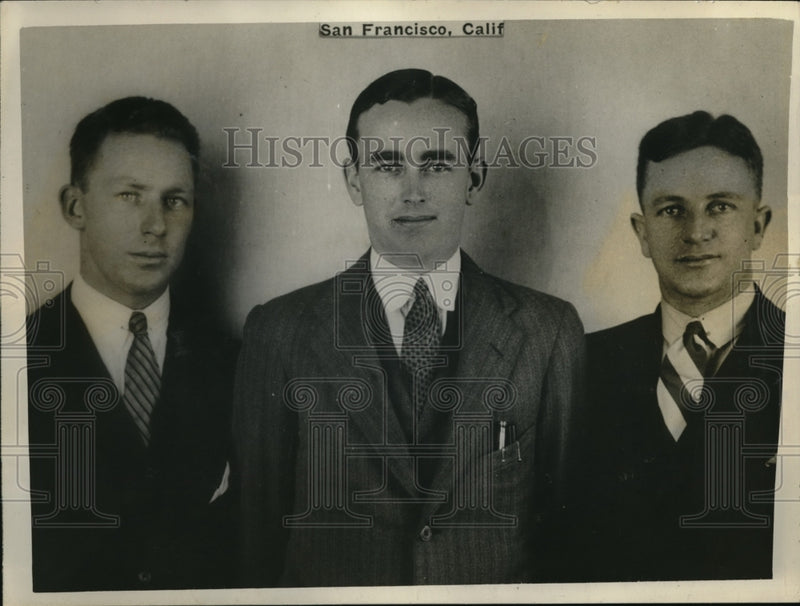 Load image into Gallery viewer, 1926 Press Photo Noel McIntosh, John Goodsall and Sydney Heathwood, debaters
