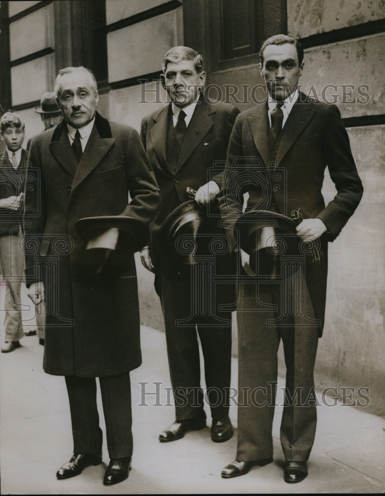 1934 Press Photo Greek Archbishop Mgr Germenos, M Duric of Jugoslavia