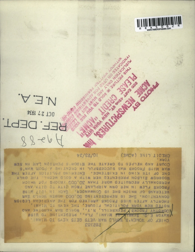 1937 Press Photo Mayor EG Sewell of Miami Fla & Dorothy Frooks American Legion