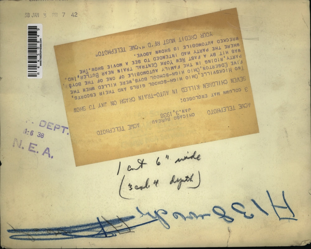 1938 Press Photo Hickville Ohio 7 girls killed in auto accident