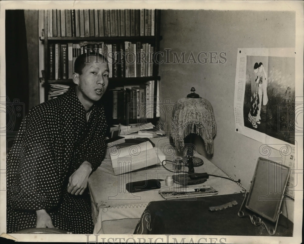1930 Press Photo Takeo Tooje law college student Toyko Japan