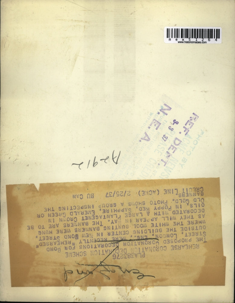 1937 Press Photo Coronation decorations on Bond Street in London