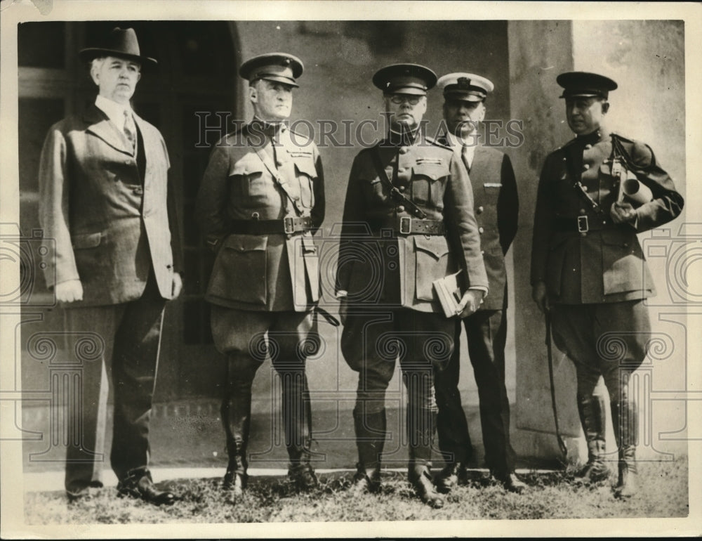 1926 Press Photo Col A Williams, atty L Kirby,Maj Putnam, Lt Cmd HA Garrison