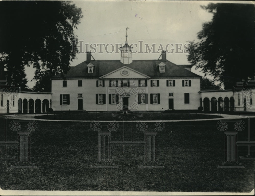 1922 Press Photo Rear view of Mt Vernon mansion home of George Washington