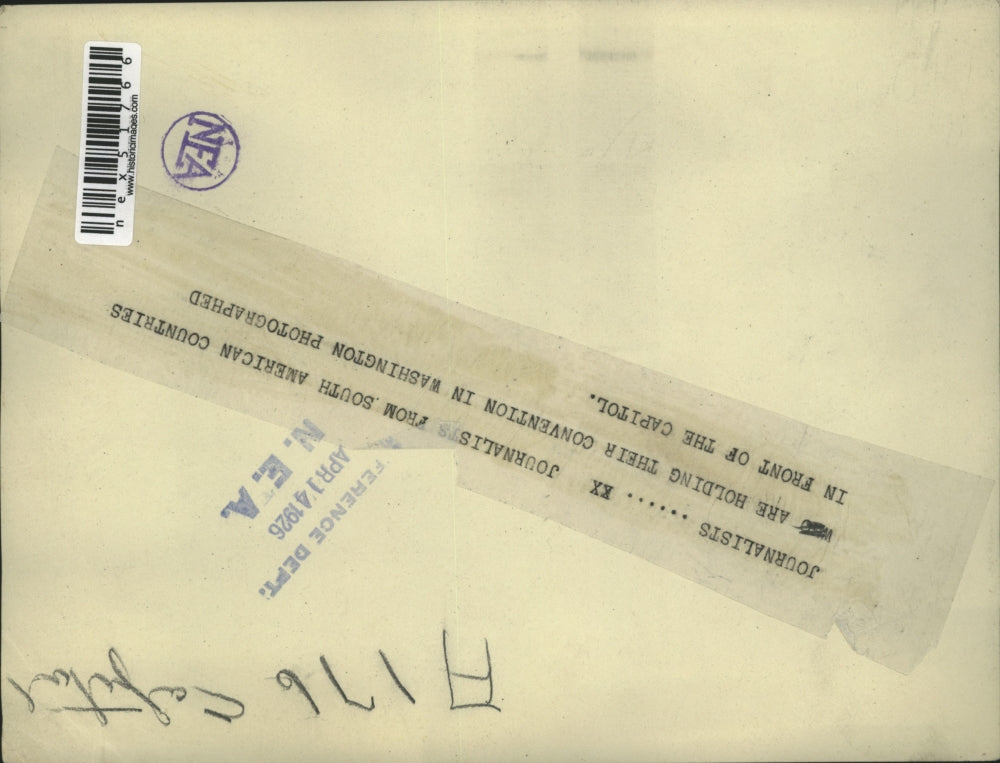 1926 Press Photo Convention of South American Journalists at Capitol Washington