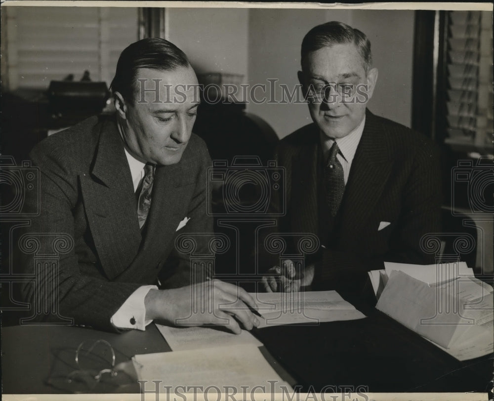1933 Press Photo John S Pratt asst US Atty Gen & DA Gregory Frederick
