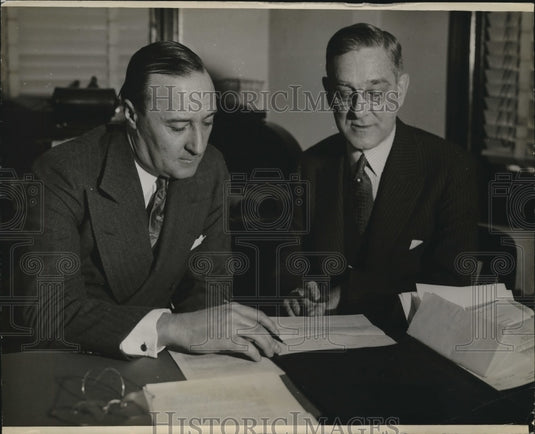 1933 Press Photo John S Pratt asst US Atty Gen & DA Gregory Frederick