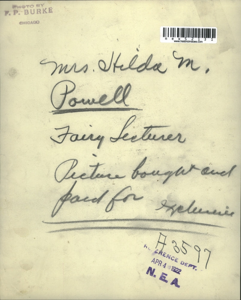 1922 Press Photo Mrs Hilda M Powell Fairy lecturer