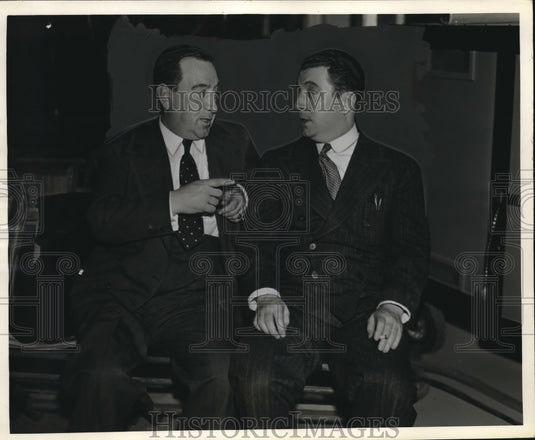 1937 Press Photo Hugh Herbert & Frank McHugh in Marry the Girl from Warner Bros