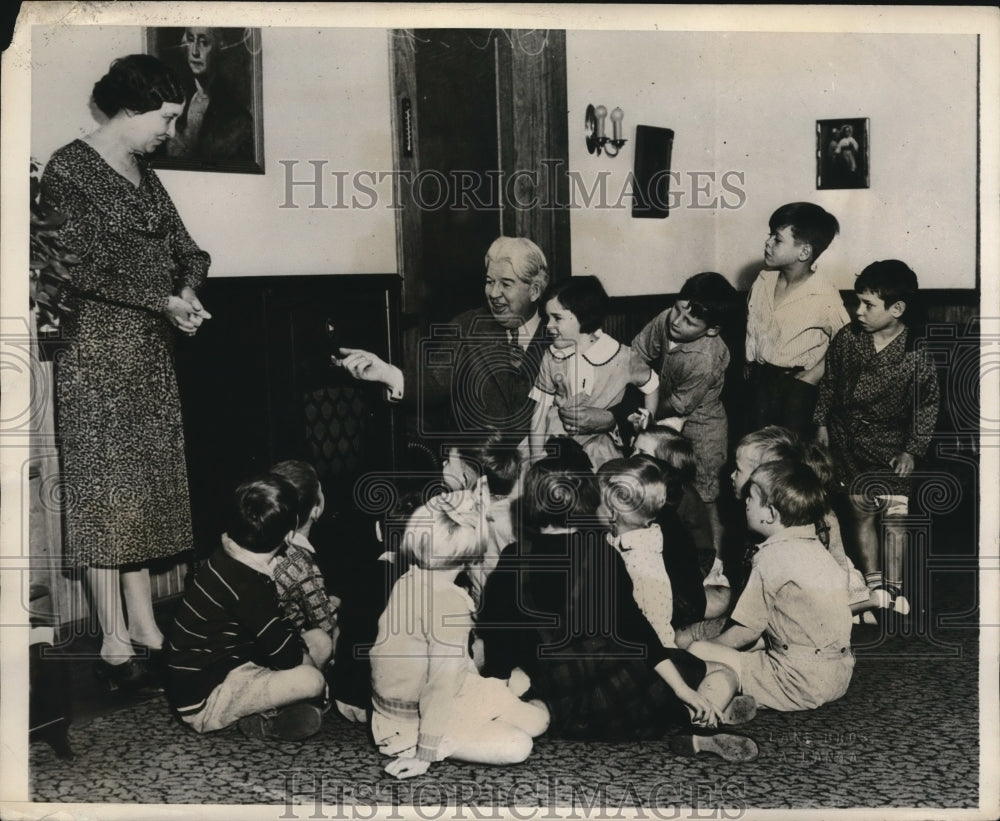 1931 Press Photo Kiwanis Club Atlanta Ga Dr Willis Sutton , A McElrtath & kids