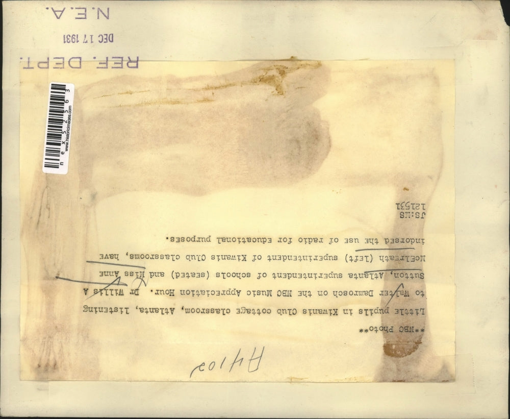 1931 Press Photo Kiwanis Club Atlanta Ga Dr Willis Sutton , A McElrtath & kids