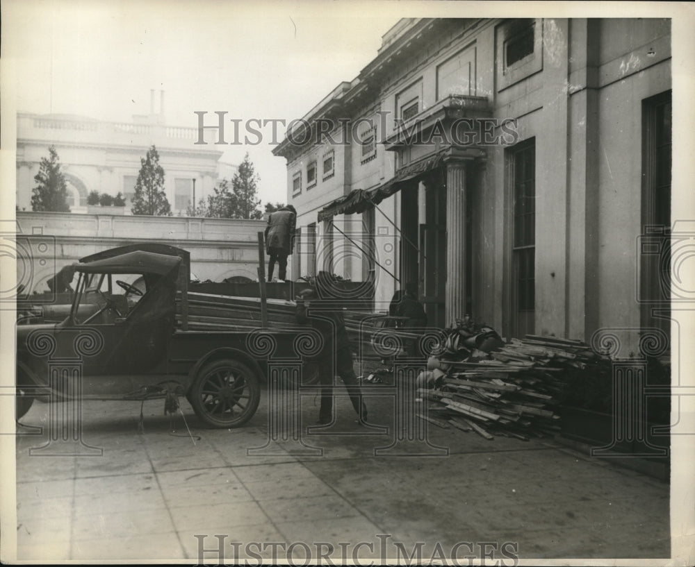 1930 Press Photo Repair of Fire Damage to Executive Offices of White House