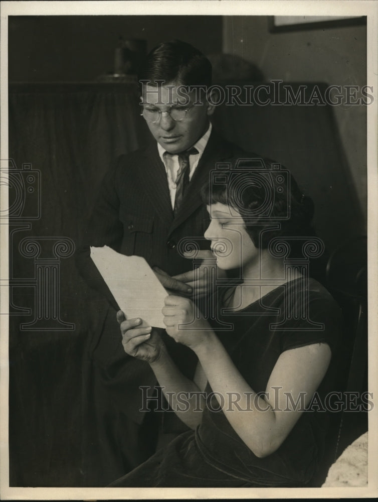 1923 Press Photo Natalie Tomduri & Alfredo