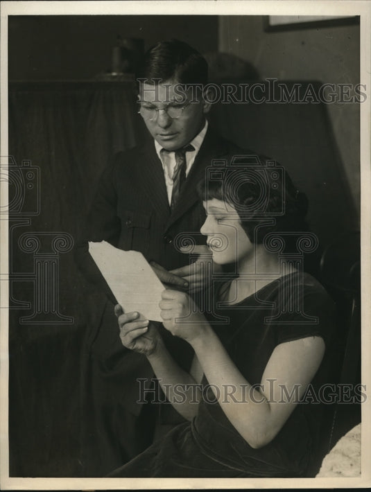 1923 Press Photo Natalie Tomduri & Alfredo