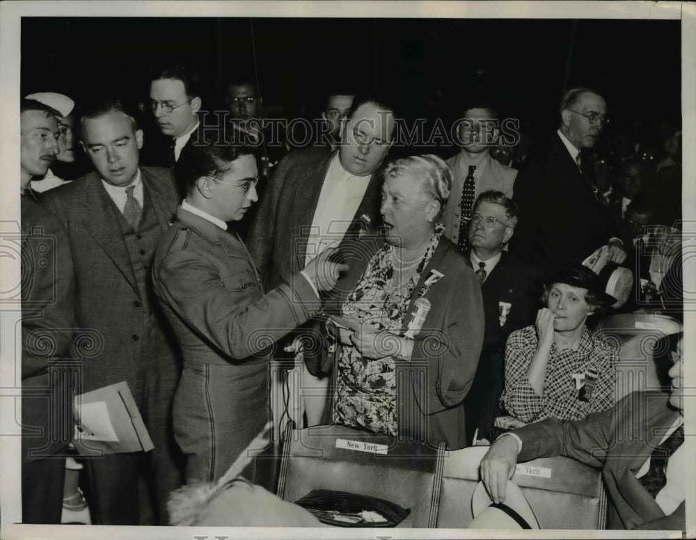 1936 Press Photo Mrs Norman Mack at Democratic National Convention Philadelphia