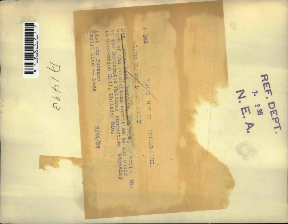 1936 Press Photo Mrs Norman Mack at Democratic National Convention Philadelphia