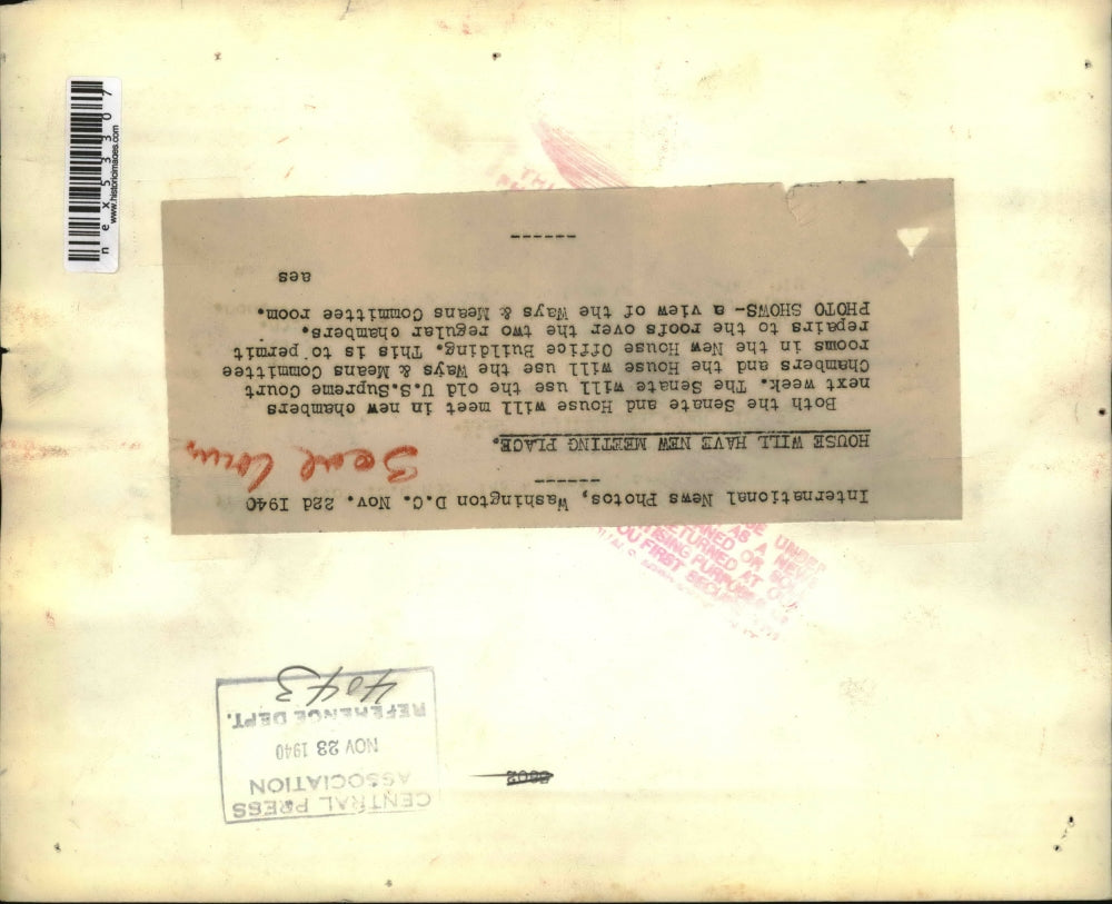 1949 Press Photo The Old US Supreme Court Chambers