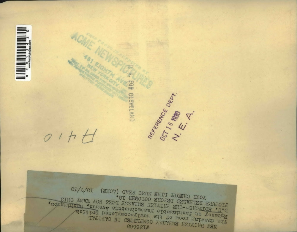 1930 Press Photo Interior of British Embassy in Wash DC