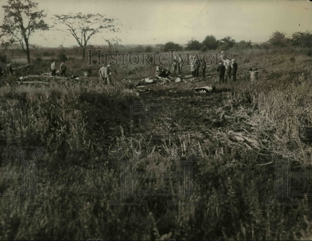 1929 Press Photo Plane crash at St Catharines airport in NY