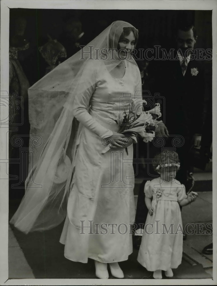 1930 Press Photo Wedding of Earl of Iddesleigh