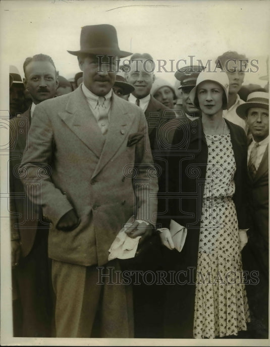 1930 Press Photo Capt & Mrs Charles Tremaybe after polo win vs UK in NY- Historic Images