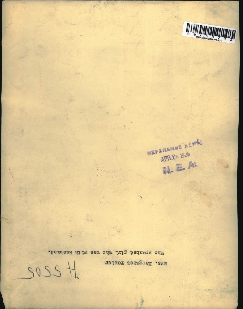 1925 Press Photo Mrs. Margaret Texier, who spanked girl who was w/ husband