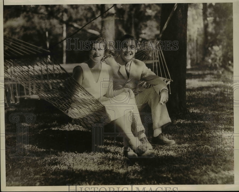 1930 Press Photo Edward Mellom II nephew of Treas Sec & bride MArion Steno