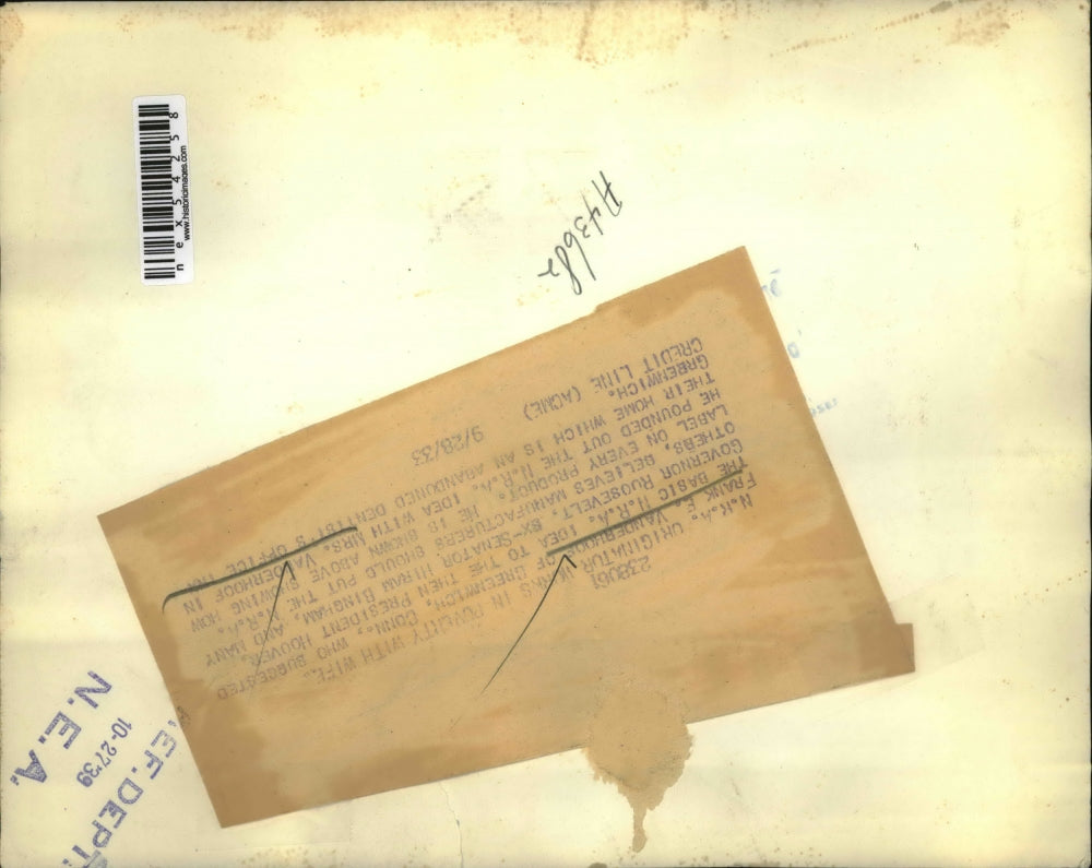 1933 Press Photo Frank E. Vanderhoof with his wife