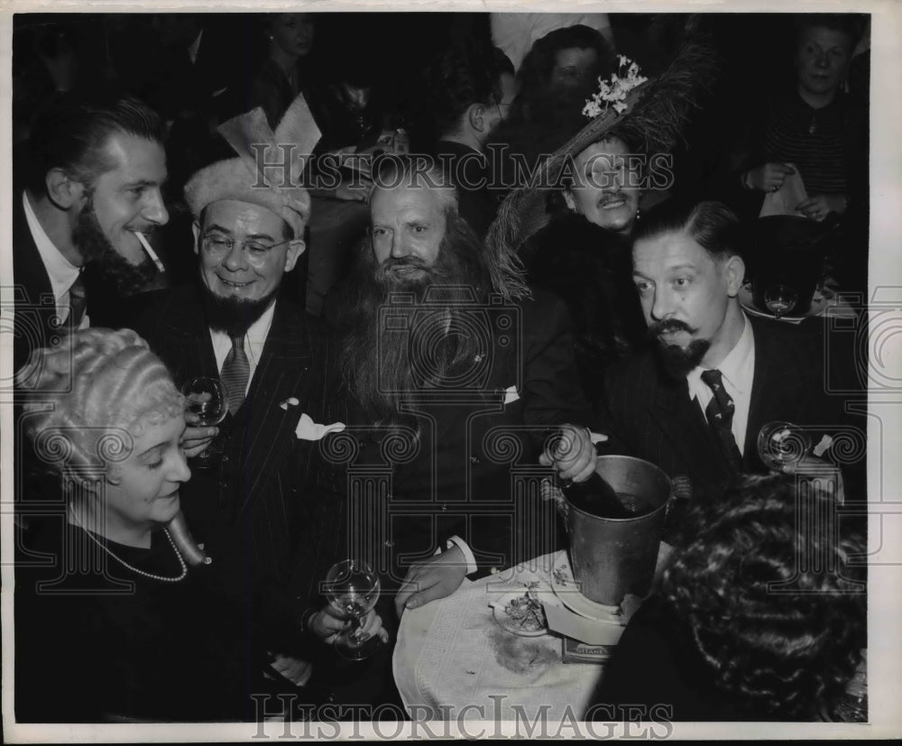 1949 Press Photo Variety of beard styles displayed by men