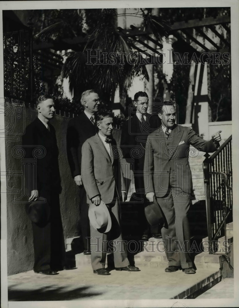 Load image into Gallery viewer, 1935 Press Photo Dwight McMath,Aubrey Davidson, Harvey Firestone
