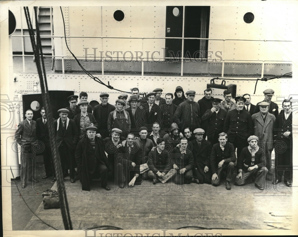 1934 Press Photo Survivors of freighter Concordia sinking arrive in NYC