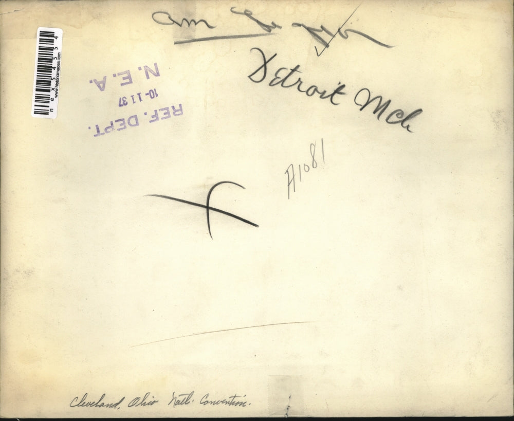 1937 Press Photo American Legionaires parade in Detroit Mich